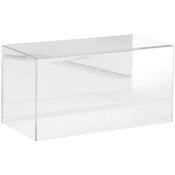 Plymor Clear Acrylic Display Case with No Base (Mirror Back), 12" W x 6" D x 6" H