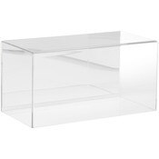 Plymor Clear Acrylic Display Case with No Base (Mirror Back), 12" W x 6" D x 6" H
