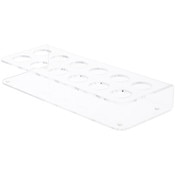 Plymor Clear Acrylic Display for 12 Round Lipstick Tubes, 1.5" H x 9.5" W x 4" D