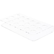 Plymor Clear Acrylic Display for 18 Round Lipstick Tubes, 1.5" H x 9.5" W x 5.5" D