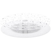 Plymor Clear & White Acrylic Revolving Display for 36 Round Lipstick Tubes, 2" H x 9" W