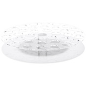 Plymor Clear & White Acrylic Revolving Display for 36 Round Lipstick Tubes, 2" H x 9" W