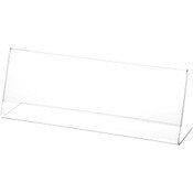 Plymor Clear Acrylic Sign Display / Literature Holder (Angled), 10" W x 3.5" H