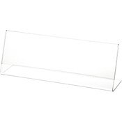 Plymor Clear Acrylic Sign Display / Literature Holder (Angled), 10" W x 3.5" H