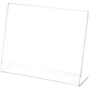 Plymor Clear Acrylic Sign Display / Literature Holder (Angled), 10" W x 8" H