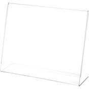 Plymor Clear Acrylic Sign Display / Literature Holder (Angled), 10" W x 8" H