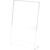 Plymor Clear Acrylic Sign Display / Literature Holder (Angled), 11" W x 17" H
