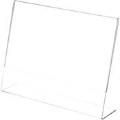 Plymor Clear Acrylic Sign Display / Literature Holder (Angled), 12" W x 9" H