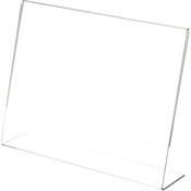 Plymor Clear Acrylic Sign Display / Literature Holder (Angled), 12" W x 9" H