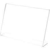 Plymor Clear Acrylic Sign Display / Literature Holder (Angled), 17" W x 11" H