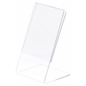 Plymor Clear Acrylic Sign Display / Literature Holder (Angled), 3" W x 5" H