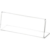 Plymor Clear Acrylic Sign Display / Literature Holder (Angled), 4" W x 1.5" H