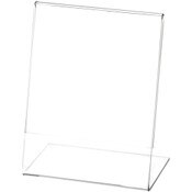 Plymor Clear Acrylic Sign Display / Literature Holder (Angled), 4" W x 5" H