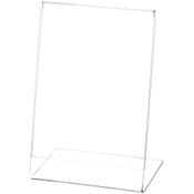 Plymor Clear Acrylic Sign Display / Literature Holder (Angled), 4" W x 6" H