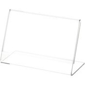 Plymor Clear Acrylic Sign Display / Literature Holder (Angled), 5" W x 3" H