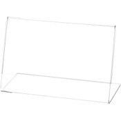 Plymor Clear Acrylic Sign Display / Literature Holder (Angled), 5.5" W x 3.5" H