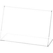 Plymor Clear Acrylic Sign Display / Literature Holder (Angled), 6" W x 4" H