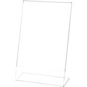 Plymor Clear Acrylic Sign Display / Literature Holder (Angled), 7" W x 11" H