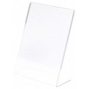 Plymor Clear Acrylic Sign Display / Literature Holder (Angled), 8.5" W x 11" H
