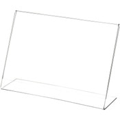 Plymor Clear Acrylic Sign Display / Literature Holder (Angled), 9" W x 6" H