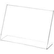 Plymor Clear Acrylic Sign Display / Literature Holder (Angled), 9" W x 6" H
