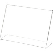 Plymor Clear Acrylic Sign Display / Literature Holder (Angled), 9" W x 6" H