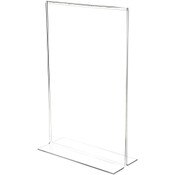 Plymor Clear Acrylic Sign Display / Literature Holder (Bottom-Load), 11" W x 17" H