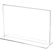 Plymor Clear Acrylic Sign Display / Literature Holder (Bottom-Load), 11" W x 7" H
