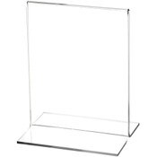 Plymor Clear Acrylic Sign Display / Literature Holder (Bottom-Load), 4" W x 5" H