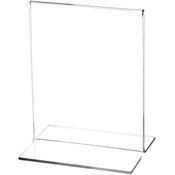 Plymor Clear Acrylic Sign Display / Literature Holder (Bottom-Load), 4" W x 5" H