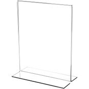 Plymor Clear Acrylic Sign Display / Literature Holder (Bottom-Load), 4" W x 6" H