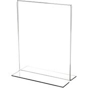 Plymor Clear Acrylic Sign Display / Literature Holder (Bottom-Load), 4" W x 6" H