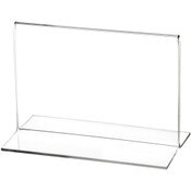 Plymor Clear Acrylic Sign Display / Literature Holder (Bottom-Load), 5.5" W x 3.5" H