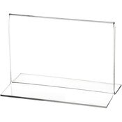 Plymor Clear Acrylic Sign Display / Literature Holder (Bottom-Load), 5.5" W x 3.5" H