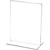 Plymor Clear Acrylic Sign Display / Literature Holder (Bottom-Load), 5.5" W x 7" H