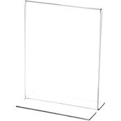 Plymor Clear Acrylic Sign Display / Literature Holder (Bottom-Load), 5.5" W x 7" H