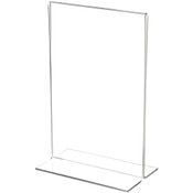 Plymor Clear Acrylic Sign Display / Literature Holder (Bottom-Load), 5.5" W x 8.5" H