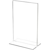 Plymor Clear Acrylic Sign Display / Literature Holder (Bottom-Load), 5.5" W x 8.5" H
