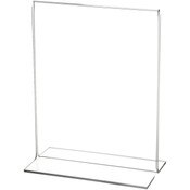 Plymor Clear Acrylic Sign Display / Literature Holder (Bottom-Load), 6" W x 8" H