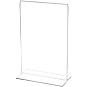 Plymor Clear Acrylic Sign Display / Literature Holder (Bottom-Load), 6" W x 9" H