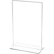 Plymor Clear Acrylic Sign Display / Literature Holder (Bottom-Load), 6" W x 9" H