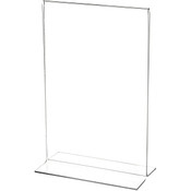 Plymor Clear Acrylic Sign Display / Literature Holder (Bottom-Load), 6" W x 9" H