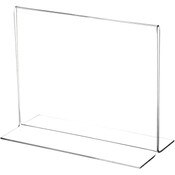 Plymor Clear Acrylic Sign Display / Literature Holder (Bottom-Load), 7" W x 5.5" H
