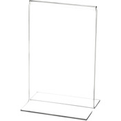 Plymor Clear Acrylic Sign Display / Literature Holder (Bottom-Load), 8" W x 10" H