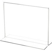 Plymor Clear Acrylic Sign Display / Literature Holder (Bottom-Load), 8" W x 6" H