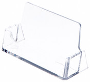 Plymor Clear Acrylic Standard Business Card Holder Display, 3.875" W x 1.375" D x 2" H