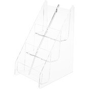 Plymor Clear Acrylic 6-Pocket Business Card Holder & Display (Vertical), 4" H x 4.5" W x 5.25" D