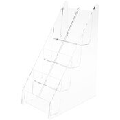 Plymor Clear Acrylic 8-Pocket Business Card Holder & Display (Vertical) 10.75" H x 4.75" W x 7.5" D