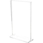 Plymor Clear Acrylic Sign Display / Literature Holder (Top-Load), 11" W x 17" H
