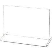 Plymor Clear Acrylic Sign Display / Literature Holder (Top-Load), 5.5" W x 3.5" H